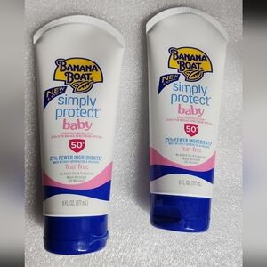 Banana Boat New** Bundle Of 2 Simply Protect Baby